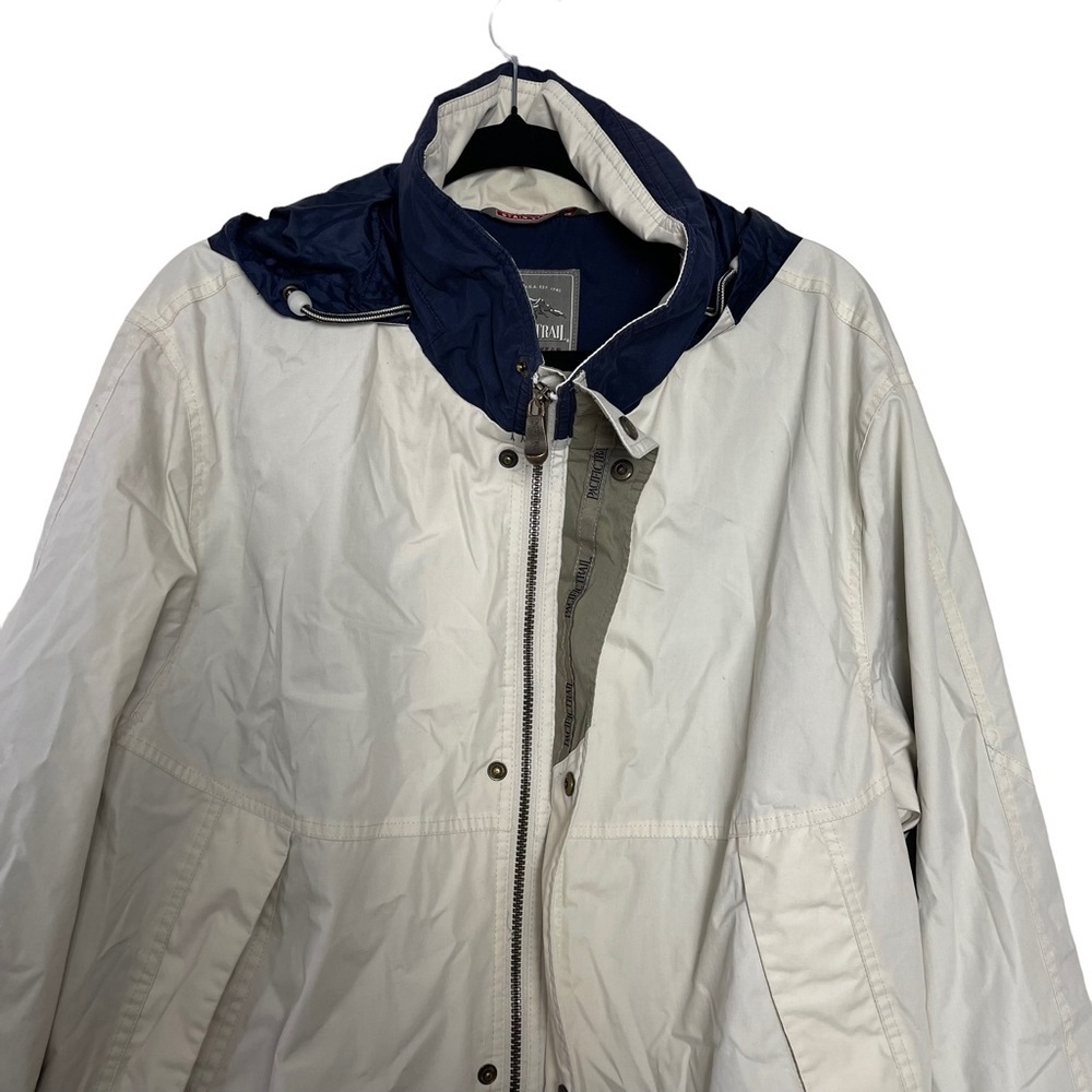 Pacific Trail Vintage Off White Windbreaker Jacket Size L - Picture 7 of 17